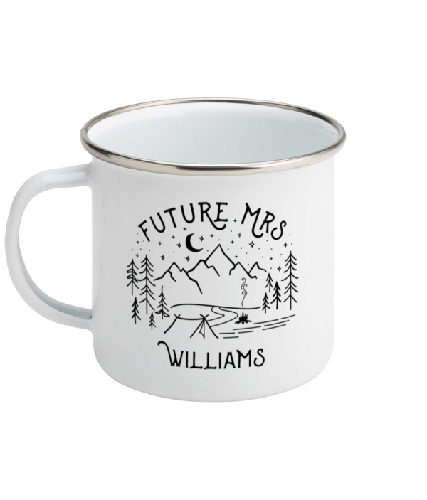 Future Mrs Enamel Camp Mug Front
