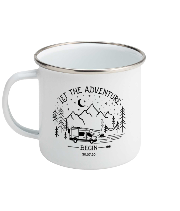 Let The Adventure Begin Vanlife Personalised Wedding Mug