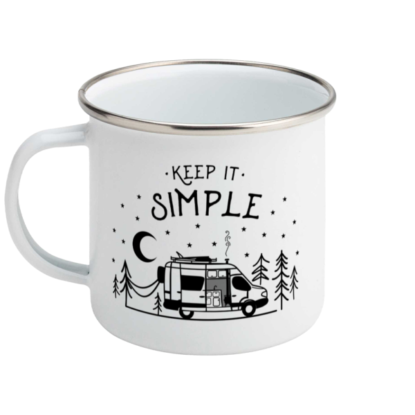 Keep It Simple Vanlife Personalised Enamel Mug