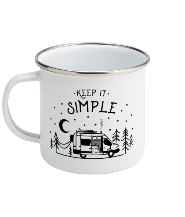 Keep It Simple Vanlife Personalised Enamel Mug