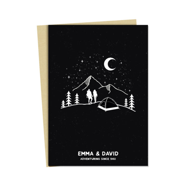 Personalised Couple Camping Card Adventuring Since