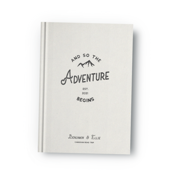 And So The Adventure Begins Personalised Journal In White